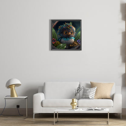 Baby Owl - Full Round Drill Diamond Painting 30*30CM