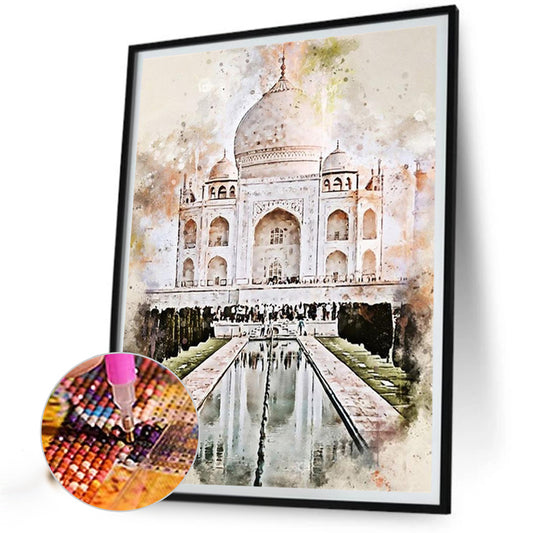 Ink Style Places Of Interest - Full Round Drill Diamond Painting 30*40CM