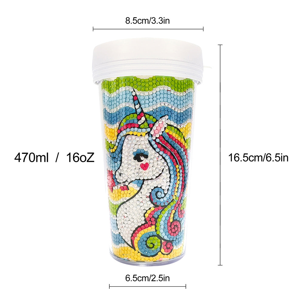 DIY Crystal Diamond Water Bottle Leak Proof BPA Free for Fitness Sports Outdoors