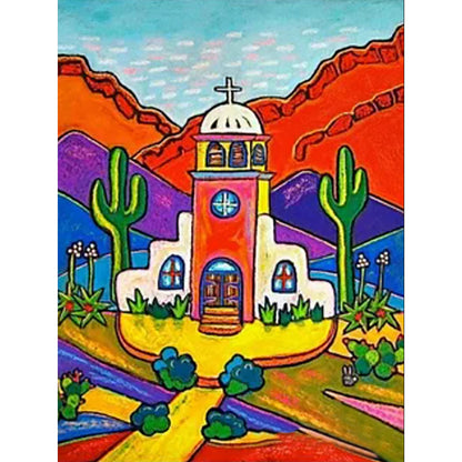 San Pedro Cactus Painting Close Up - Full Round Drill Diamond Painting 30*40CM