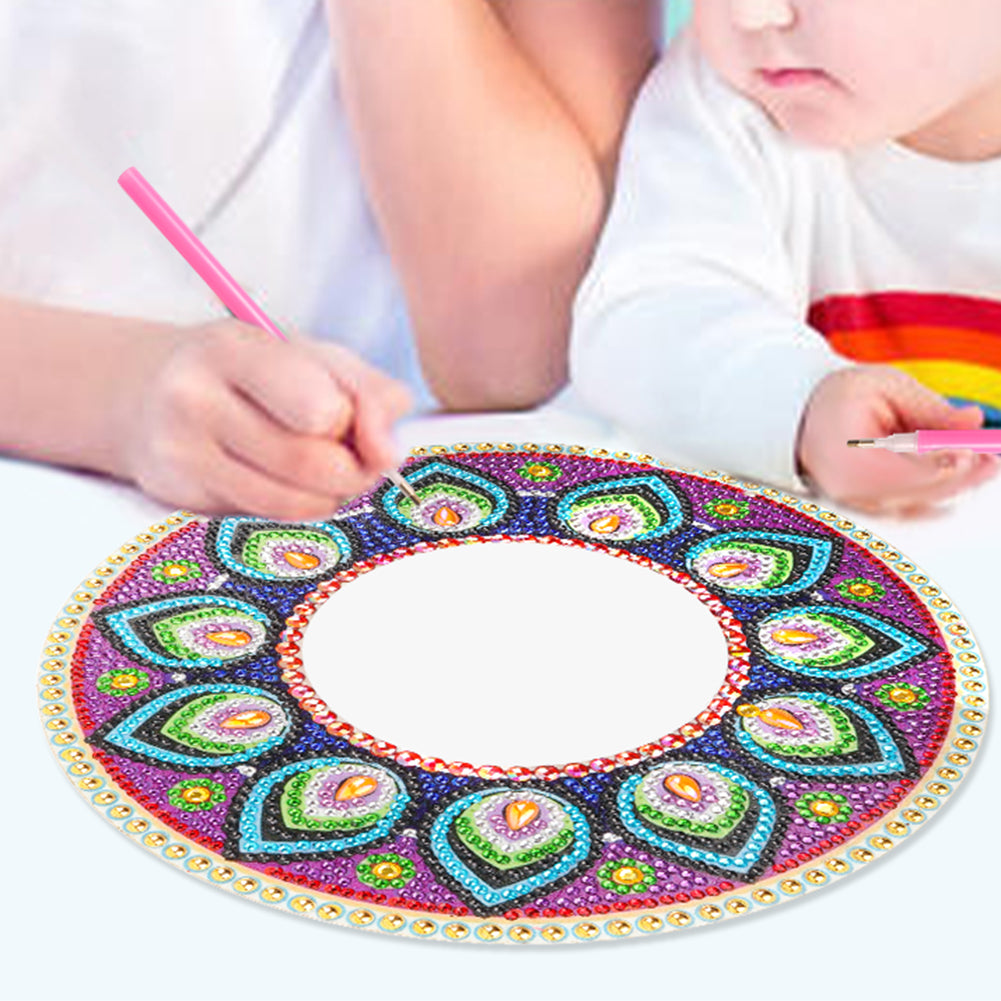 DIY Compact Mirror Art Craft Set Hanging Pocket Mirror Flower for Adult and Kids