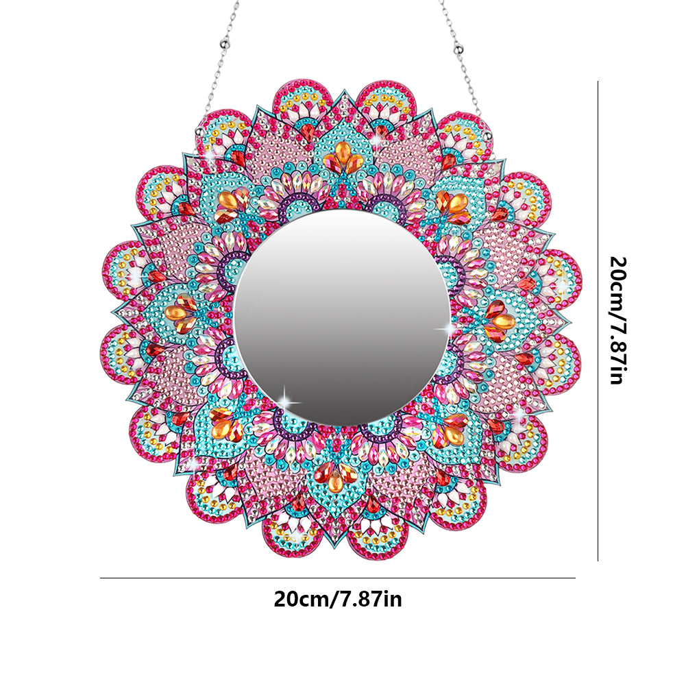 DIY Compact Mirror Art Craft Set Hanging Pocket Mirror Flower for Adult and Kids