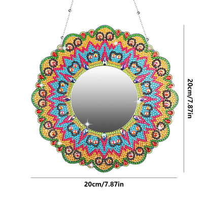 DIY Compact Mirror Art Craft Set Hanging Pocket Mirror Flower for Adult and Kids