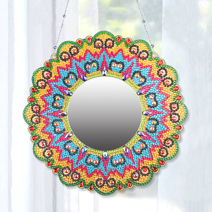 DIY Compact Mirror Art Craft Set Hanging Pocket Mirror Flower for Adult and Kids