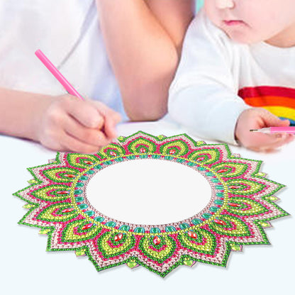 DIY Compact Mirror Art Craft Set Hanging Pocket Mirror Flower for Adult and Kids