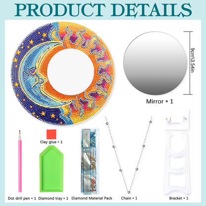 DIY Compact Mirror Art Craft Set Hanging Pocket Mirror Flower for Adult and Kids