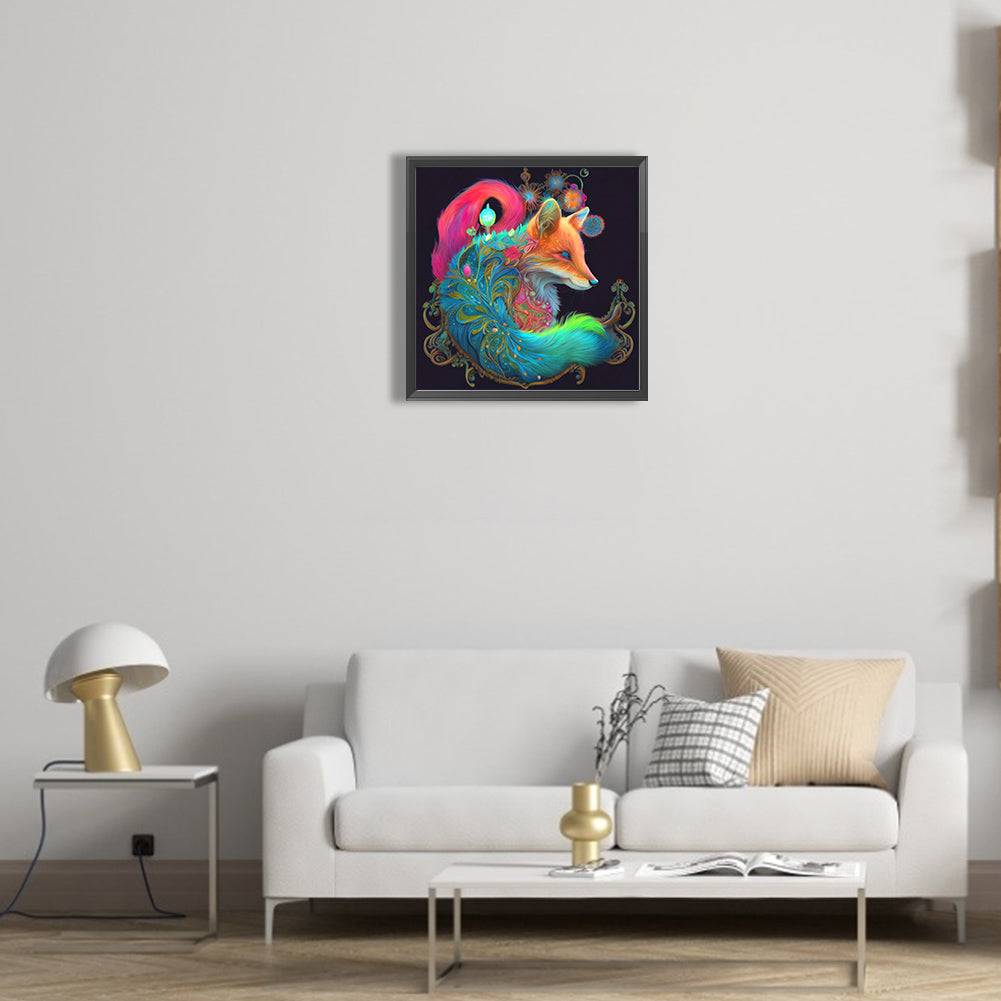 Fox Ornament - Full Round Drill Diamond Painting 30*30CM