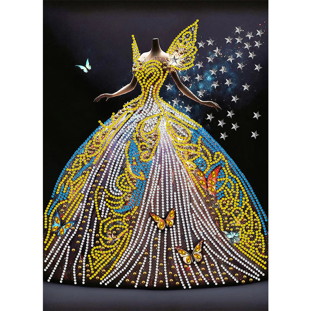 Dream Wedding Dress - Special Shaped Drill Diamond Painting 30*40CM