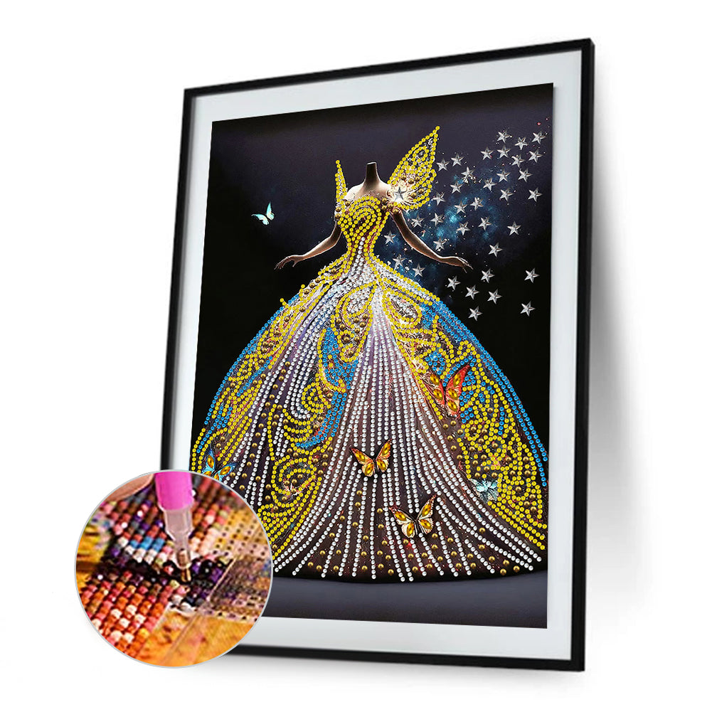 Dream Wedding Dress - Special Shaped Drill Diamond Painting 30*40CM