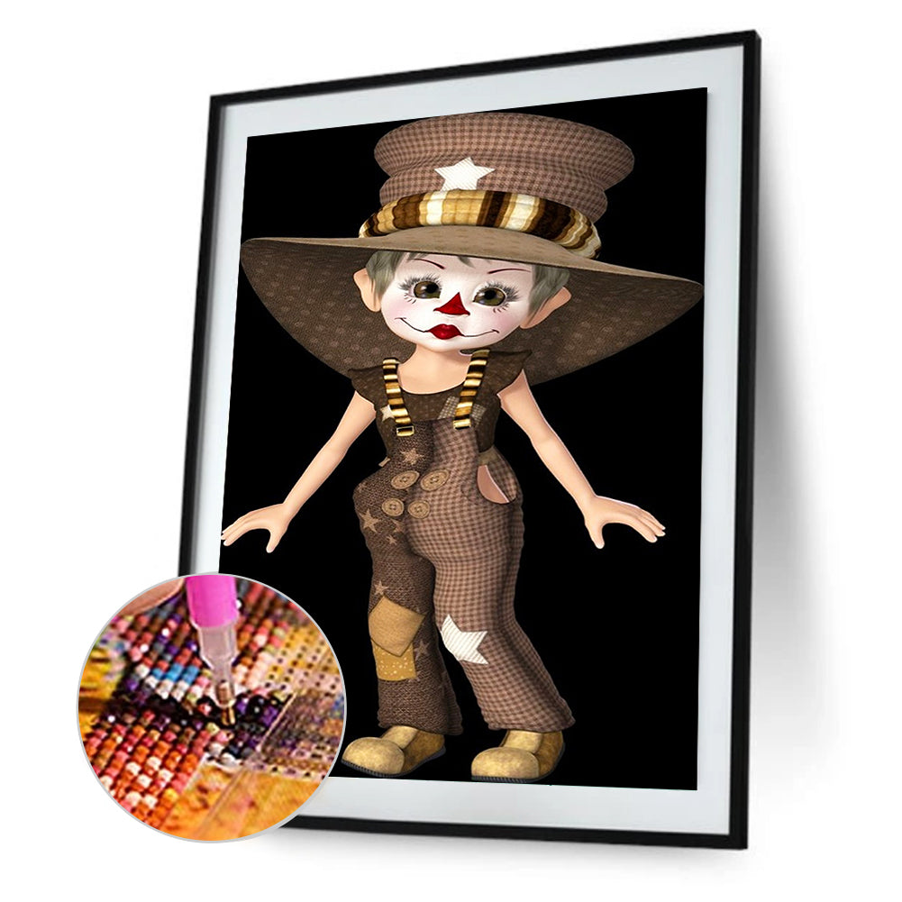 Clown Girl - Full Round Drill Diamond Painting 30*40CM