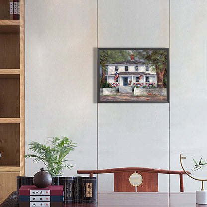 Suburban House - Full Round Drill Diamond Painting 40*30CM
