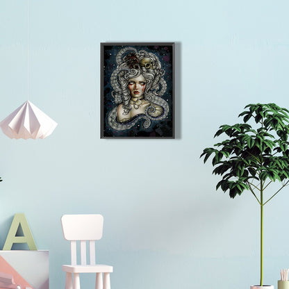Dark Weeping Goddess - Full Round Drill Diamond Painting 30*40CM