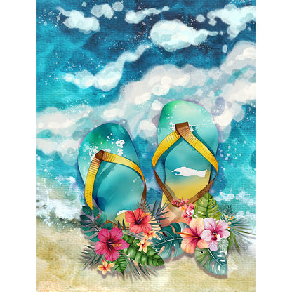 Slippers - Full Round Drill Diamond Painting 30*40CM