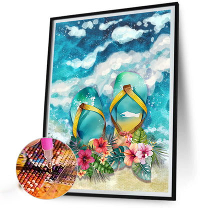 Slippers - Full Round Drill Diamond Painting 30*40CM