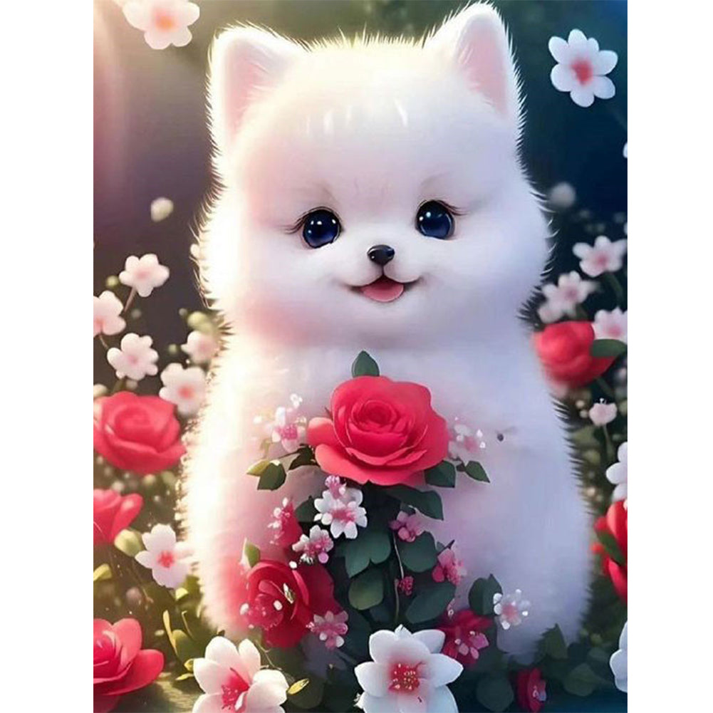 Cute Puppy - Full Square Drill Diamond Painting 30*40CM