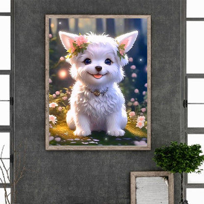 Cute Puppy - Full Square Drill Diamond Painting 30*40CM
