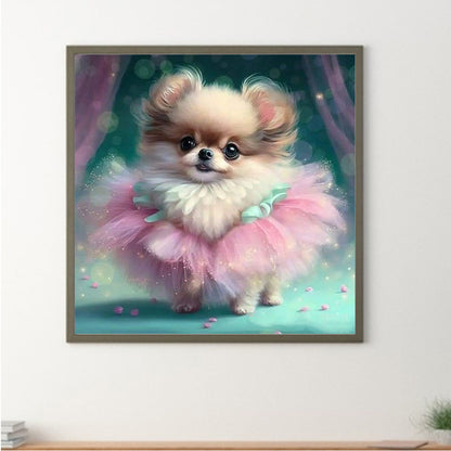 Cute Animals - Pomeranian - Full Square Drill Diamond Painting 40*40CM
