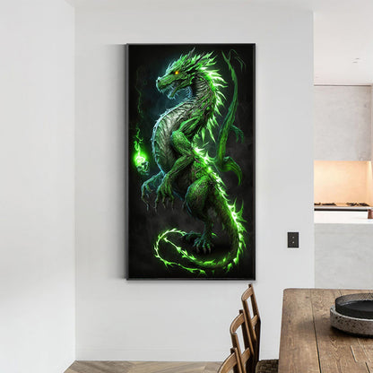 Green Dragon - Full Round Drill Diamond Painting 40*70CM