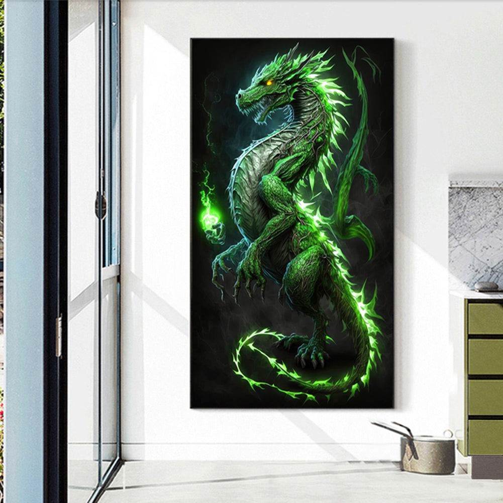 Green Dragon - Full Round Drill Diamond Painting 40*70CM