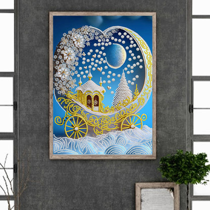 Dream Blue Carriage House - Special Shaped Drill Diamond Painting 30*40CM