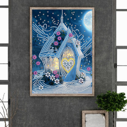 Dream Blue Carriage House - Special Shaped Drill Diamond Painting 30*40CM