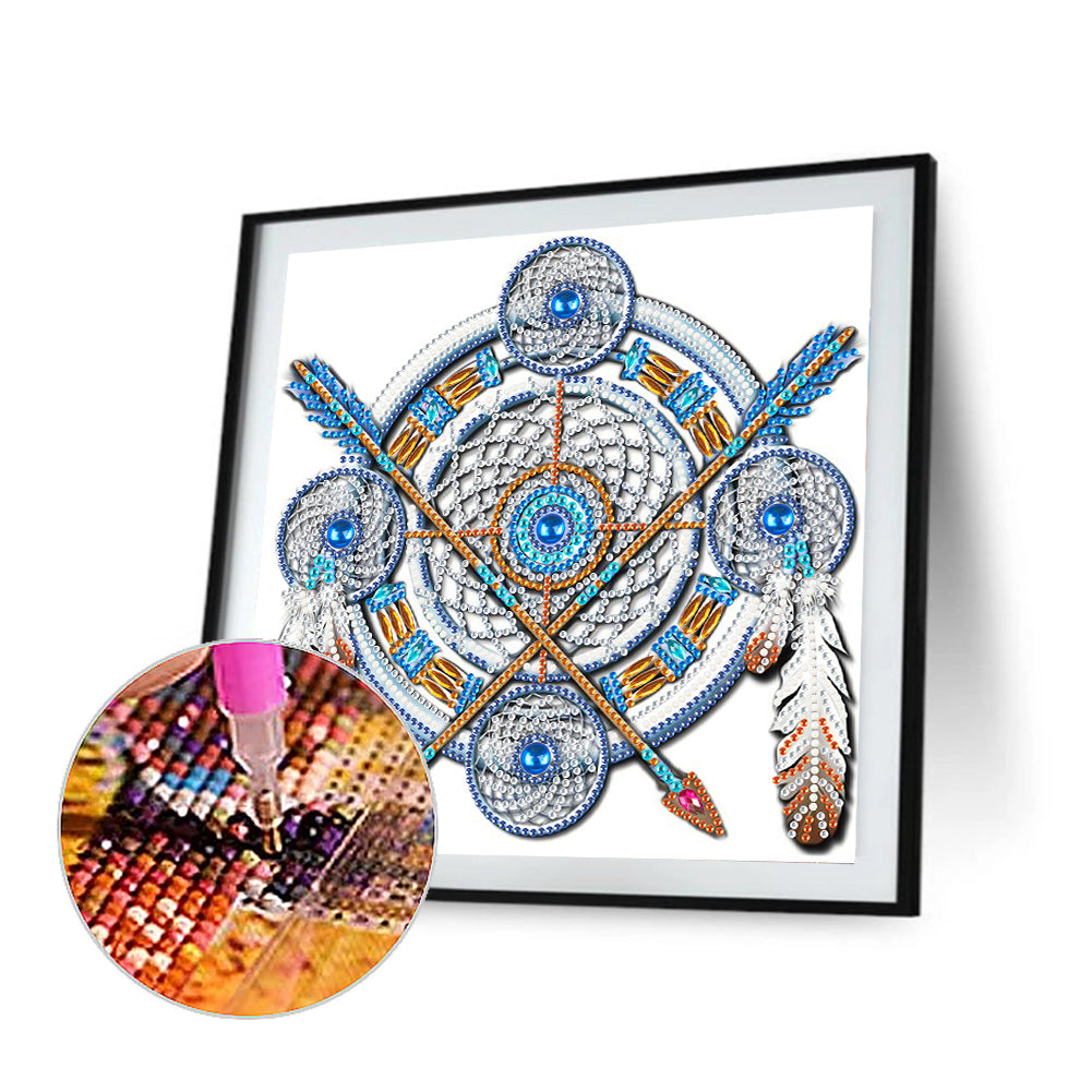 Feather Dreamcatcher Mandala - Special Shaped Drill Diamond Painting 30*30CM