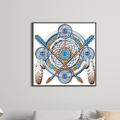 Feather Dreamcatcher Mandala - Special Shaped Drill Diamond Painting 30*30CM