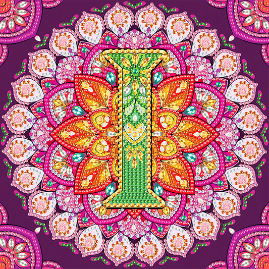 I Letter Mandala - Special Shaped Drill Diamond Painting 30*30CM