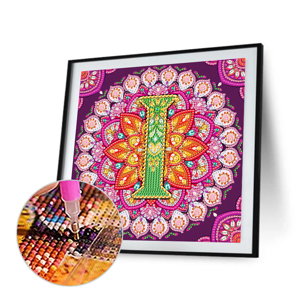 I Letter Mandala - Special Shaped Drill Diamond Painting 30*30CM