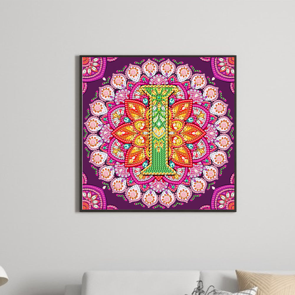I Letter Mandala - Special Shaped Drill Diamond Painting 30*30CM