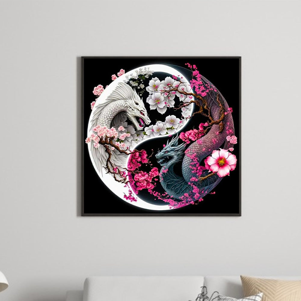 Tai Chi Yin Yang Dragon - Full Round Drill Diamond Painting 50*50CM