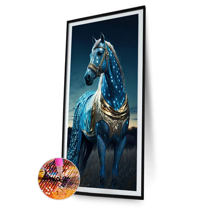 Horse Under The Starry Night - Full Round Drill Diamond Painting 40*80CM