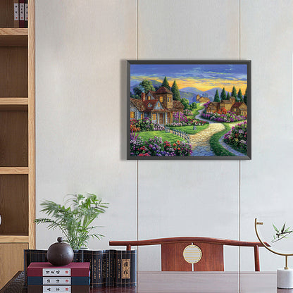 Village Farmhouse - Full Round Drill Diamond Painting 60*50CM