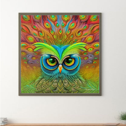 Owl - Full Round Drill Diamond Painting 30*30CM