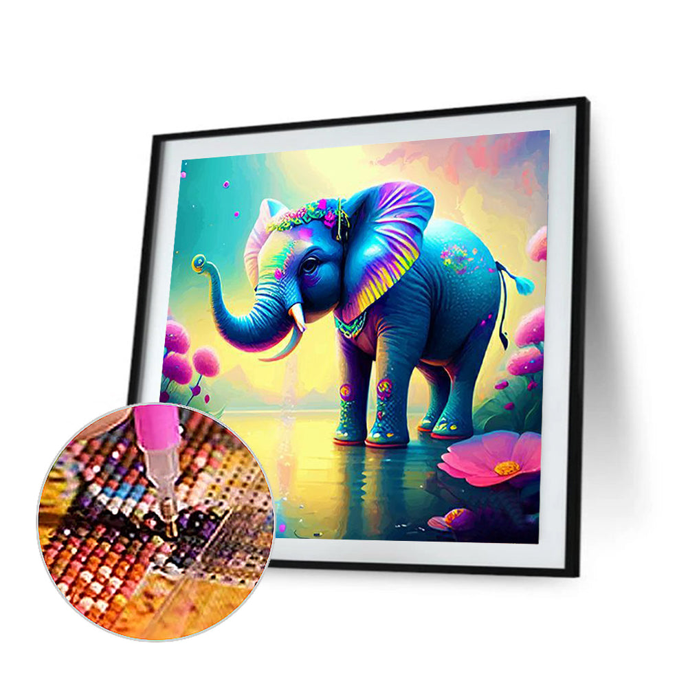 Elephant - Full Round Drill Diamond Painting 30*30CM