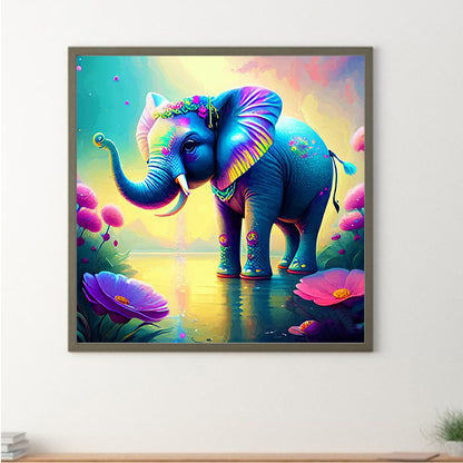 Elephant - Full Round Drill Diamond Painting 30*30CM