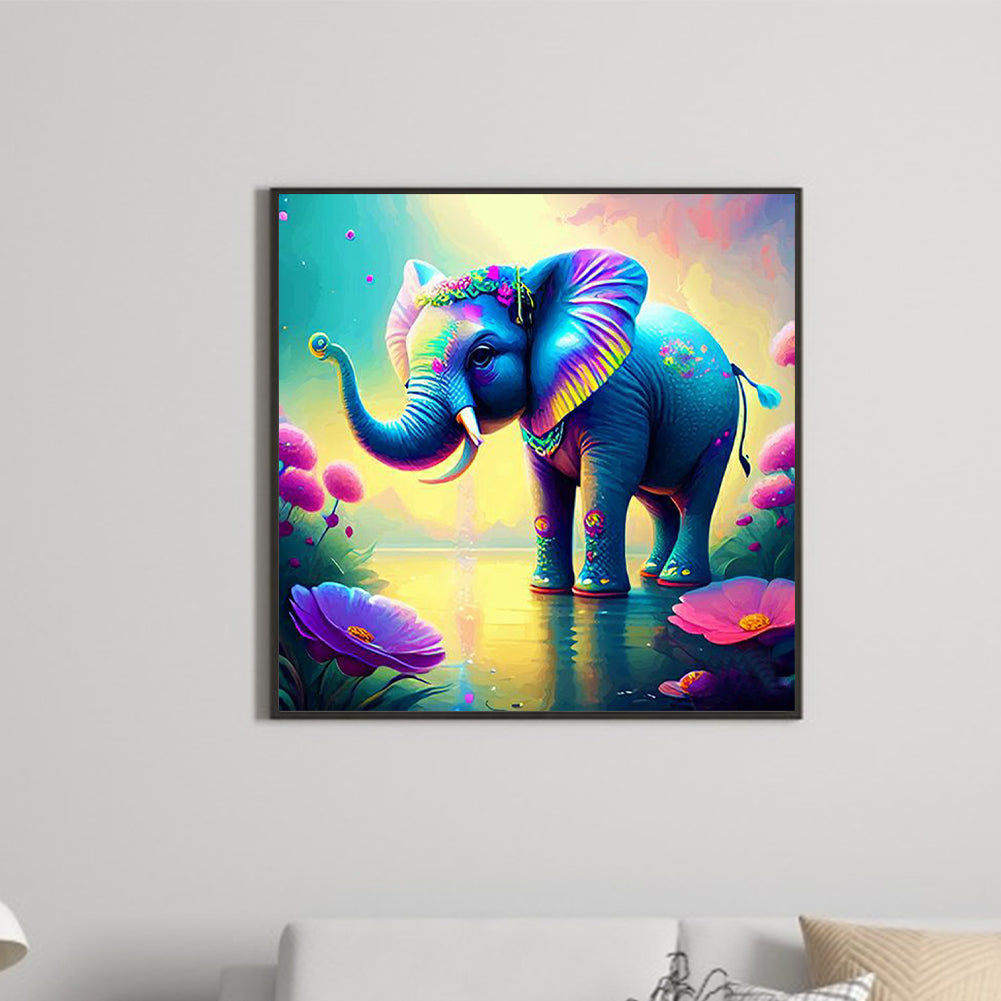 Elephant - Full Round Drill Diamond Painting 30*30CM