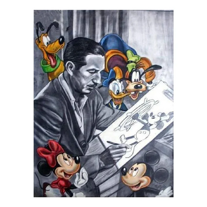 Walt Disney Is Creating - Full Round Drill Diamond Painting 50*70CM