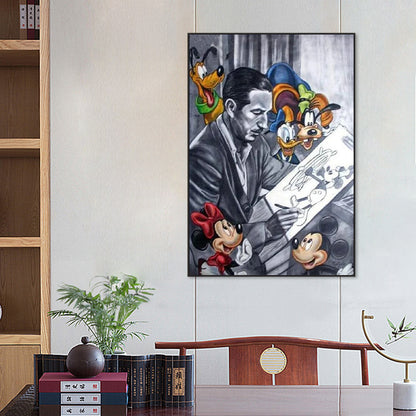 Walt Disney Is Creating - Full Round Drill Diamond Painting 50*70CM