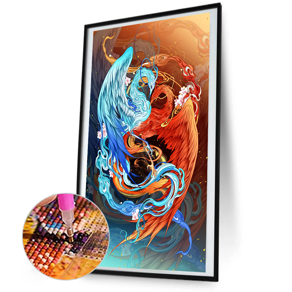 Divine Beast - Phoenix - Full Square Drill Diamond Painting 40*75CM