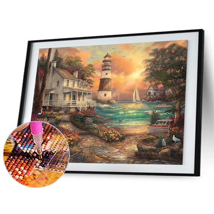 Lighthouse - Full Square Drill Diamond Painting 30*40CM