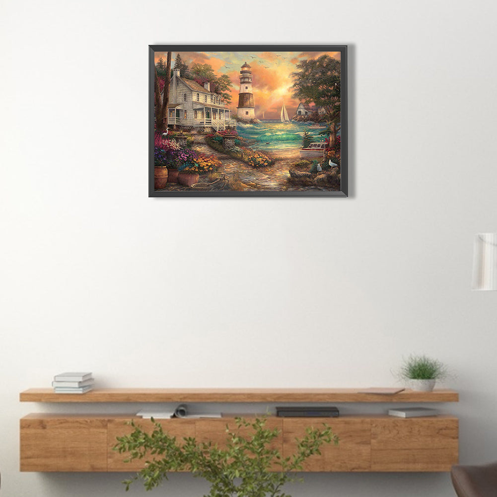 Lighthouse - Full Square Drill Diamond Painting 30*40CM
