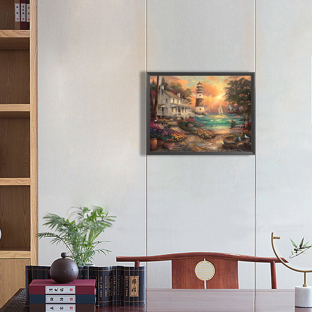 Lighthouse - Full Square Drill Diamond Painting 30*40CM