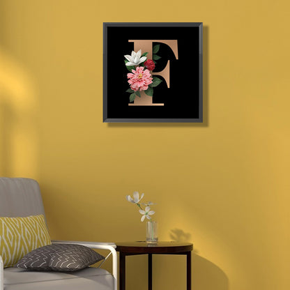 Letter F - Full Square Drill Diamond Painting 45*45CM