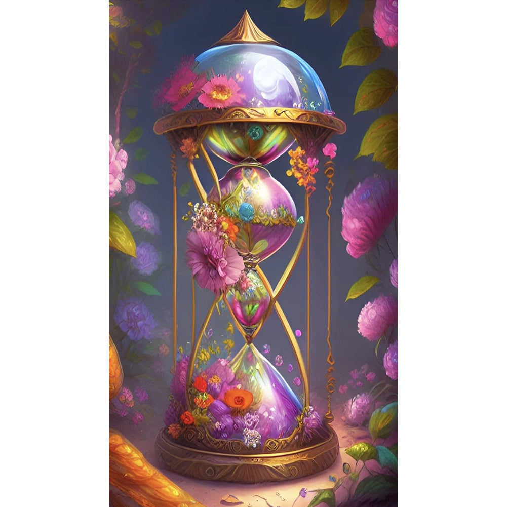Flower And Hourglass - Full Round Drill Diamond Painting 40*70CM