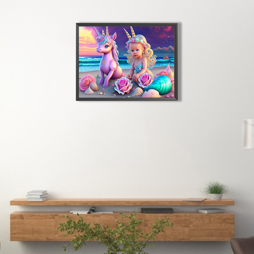 Children Playing - Full Round Drill Diamond Painting 40*30CM