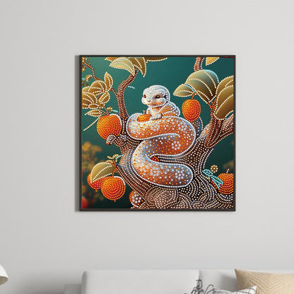Little Decorative Snake - Full Round Drill Diamond Painting 30*30CM