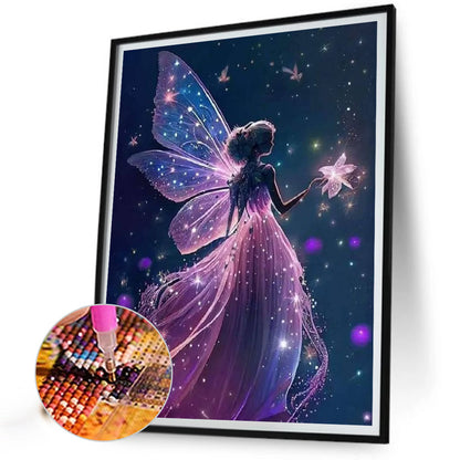 Winged Angel Girl - Full Round Drill Diamond Painting 30*40CM