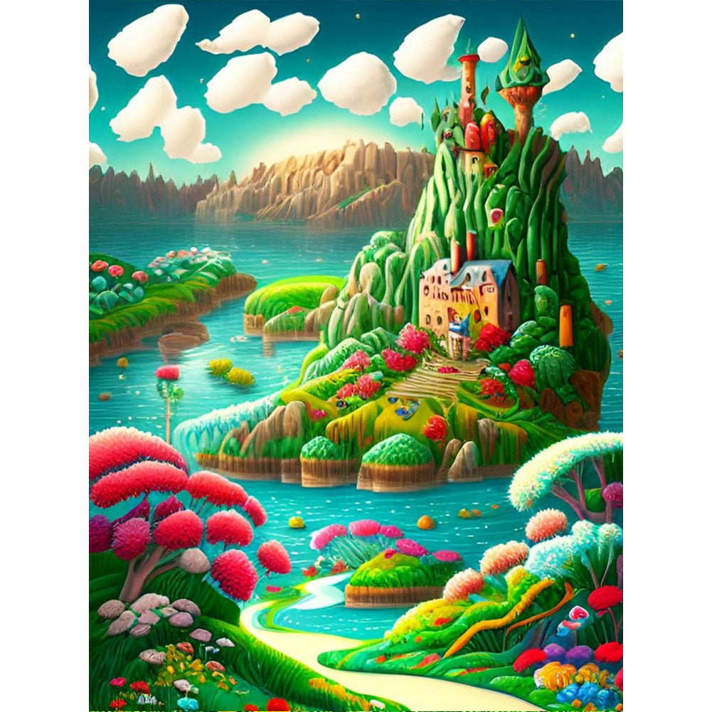 Colorful Island - Full Round Drill Diamond Painting 30*40CM