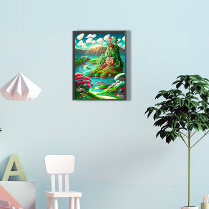 Colorful Island - Full Round Drill Diamond Painting 30*40CM